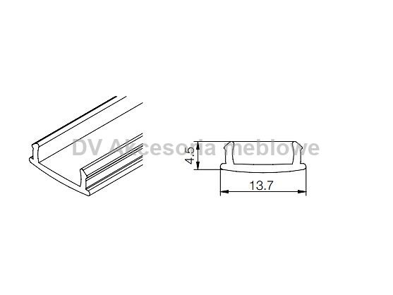 UCHWYT T.GOLA scilm PROFIL J/ C led - szybka 4,1 m