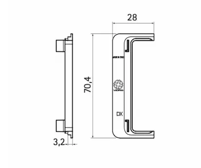 UCHWYT T.GOLA vol C CZARNY ZAŚLEPKA SZEROK L+P KPL