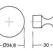 UCHWYT V 0495 FLOID *35 CZARNY MAT - 3