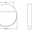 UCHWYT V 0496 BAU Czarny mat  fi 90 / 64 m - 2