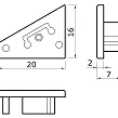 PROFIL LED strong narożny CORNER ZAKOŃ ALU PARA - 2