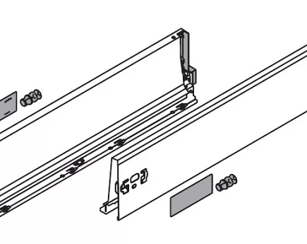 BOK BIAŁY L+P TANDEMBOX 500  K 378K5002SA BLUM SET
