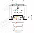 PROFIL LED Strong  wpuszczany GROOVE CZARNY 4MB - 4