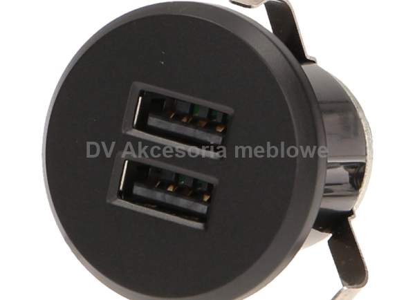 GNIAZDO ORNO 1368/B ŁADOWARKA 2XUSB CZARNA