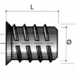 NÓŻKA M6 Mufa wkręcana z kołnierzem BU01 M6x13 mm - 3