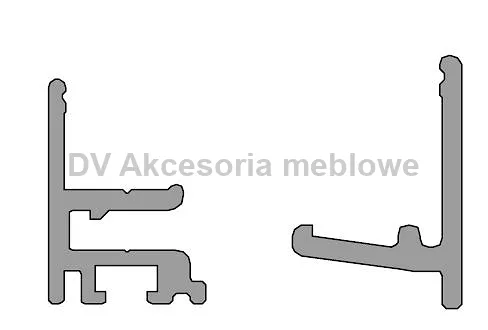 TERNO dolne mocowanie szkła 1776/A + 1775/A 1,5m
