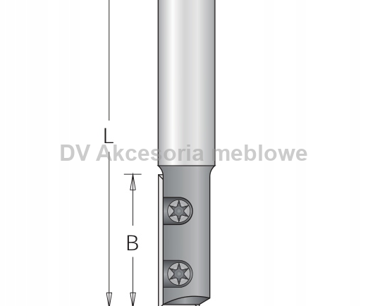 FREZ D GŁOWICA 1 PŁYTKOWA D=12 B=30 L=77 d=12