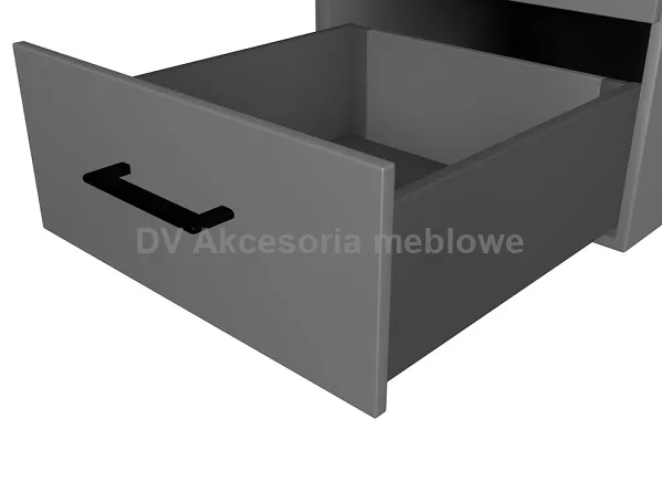 Szuflada SLIM Box .DV  L-400mm H-199mm  grafit#16m