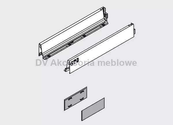 BOK BIAŁY L+P TANDEMBOX 400  SET 378M4002SA BLUM 