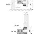 SISCO DRZWI SKŁADANE PROFIL DOLNY 823 ALU 1500MM - 3