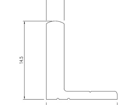 SISCO DRZWI SKŁADANE PROFIL DOLNY 823 ALU 1500MM