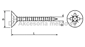 WKRĘT PODKŁADKOWY 2,5*22 500 SZT DO WBIJANIA ASTRA