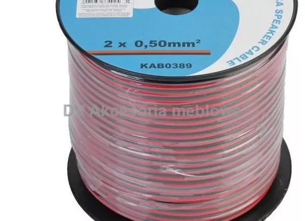 LED PRZEWÓD 2*0,50 CZARNY/czerwony